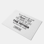 Spirituele reflectie kunst - 1 Johannes 2:16 Deurmat (Schuin)