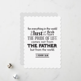 Spirituele reflectie kunst - 1 Johannes 2:16 Feestdagenkaart