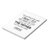 Spirituele reflectie kunst - 1 Johannes 2:16 Notitieblok (Linkerzijde)