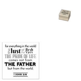 Spirituele reflectie kunst - 1 Johannes 2:16 Rubberstempel