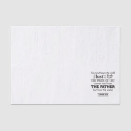 Spirituele reflectie kunst - 1 Johannes 2:16 Tissuepapier