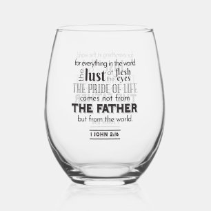 Spirituele reflectie kunst - 1 Johannes 2:16 Wijnglas Zonder Voet