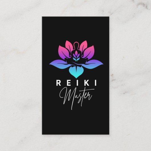 Spirituele Reiki Master Energy Therapy Meditation Visitekaartje (Voorkant)
