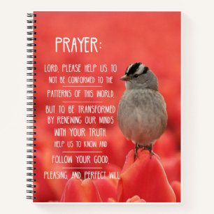 Spirituele reis Notitieboek: Romeinen 12:2 gebed Notitieboek