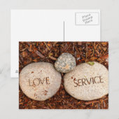 Spirituele religieuze steen briefkaart (Voorkant / Achterkant)