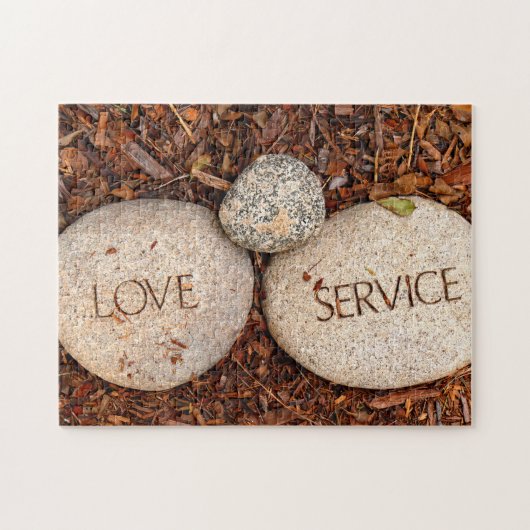 Spirituele religieuze steen legpuzzel (Horizontaal)