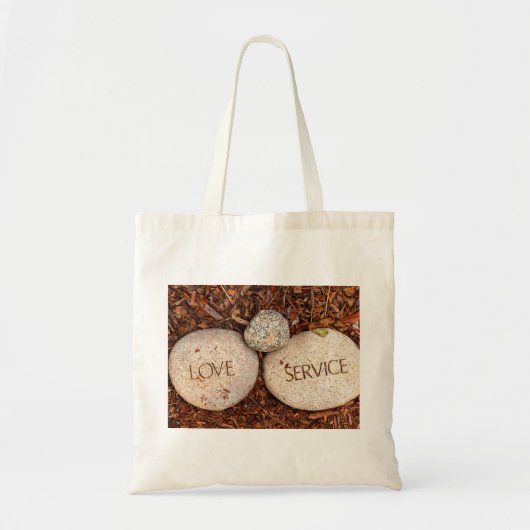Spirituele religieuze steen tote bag (Voorkant)