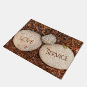 Spirituele religieuze stenen deurmat (Schuin)