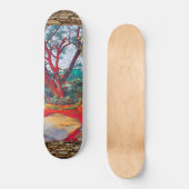 Spirituele Retreat Natuur Landschap Meditatieboom Persoonlijk Skateboard (Voorkant)