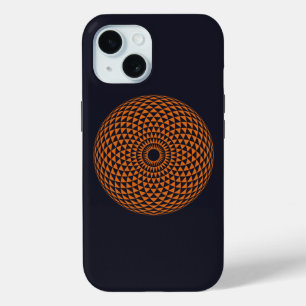 Spirituele Rode Zwart Wit Mandala Geometrische Kun iPhone 15 Case