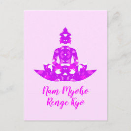Spirituele roze en witte symmetrie Lotus Yoga Briefkaart