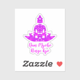 Spirituele roze en witte symmetrie Lotus Yoga CutO Sticker