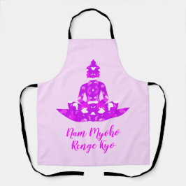 Spirituele roze en witte symmetrie Lotus Yoga Schort