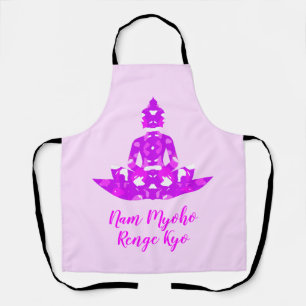 Spirituele roze en witte symmetrie Lotus Yoga Schort