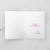 Spirituele Roze & Witte Symmetrie Boeddha Verjaard Kaart (Binnen)