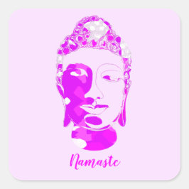 Spirituele Roze & Witte Symmetrie Handgetekende Bo Vierkante Sticker