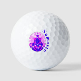 Spirituele Roze Zit Yoga Pose Namaste Golfballen