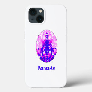 Spirituele Roze Zittende Yoga Houding Namaste iPhone 13 Hoesje