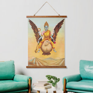 Spirituele Sarasvati Yoga Meditatie Decoratieve Ku Hangend Wandkleed