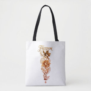 Spirituele Sereniteit Verticale Lijn Kunst Grafisc Tote Bag