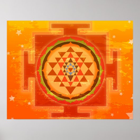 Spirituele Shree Yantra Poster (Voorkant)