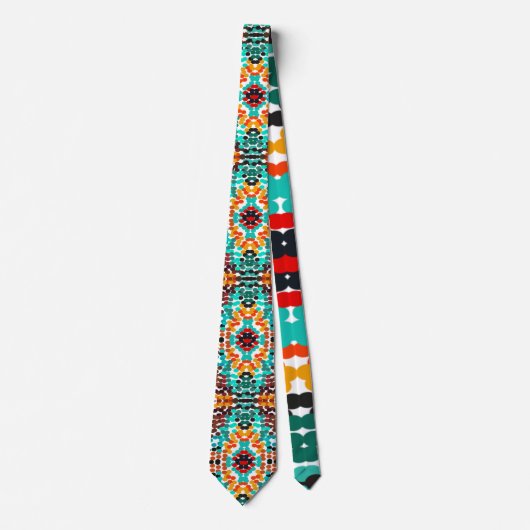 Spirituele Southwestern Cross Dot Tegel Art Stropdas (Voorkant)