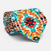 Spirituele Southwestern Cross Dot Tegel Art Stropdas (Opgerold)