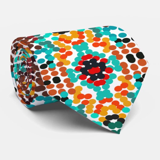 Spirituele Southwestern Cross Dot Tegel Art Stropdas (Opgerold)