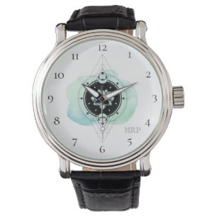 *~* Spirituele Sterren Maan Lotus Heilige Geometri Horloge