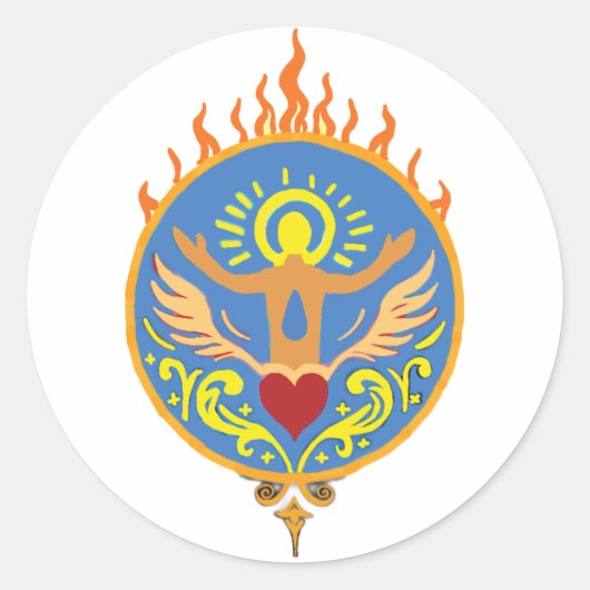 Spirituele Sticker van de Heilige Vlam (Voorkant)