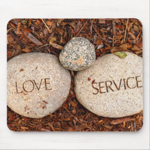 Spirituele stones-foto's van Love & Service Muismat