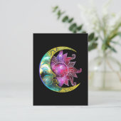 Spirituele Sun Moon Galaxy Briefkaart (Staand voorkant)