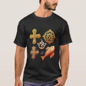 Spirituele Symbolen Basic Donker T-shirt (Voorkant)