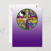 Spirituele symbolen in de eenheid briefkaart (Voorkant / Achterkant)