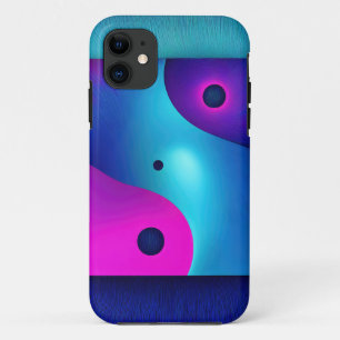 Spirituele Symmetrie: Helder Abstract Yin Yang Case-Mate iPhone Case