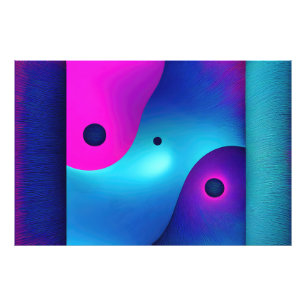 Spirituele Symmetrie: Helder Abstract Yin Yang Foto Afdruk