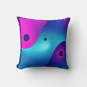 Spirituele Symmetrie: Helder Abstract Yin Yang Kussen