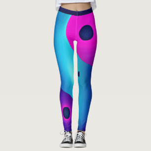 Spirituele Symmetrie: Helder Abstract Yin Yang Leggings