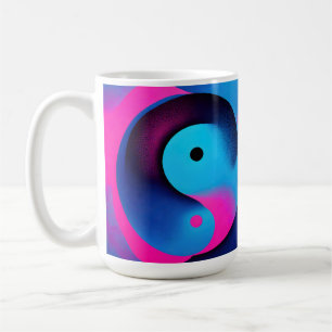 Spirituele Symmetrie Yin Yang Kleurrijke Abstracte Koffiemok