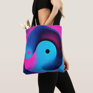 Spirituele Symmetrie Yin Yang Kleurrijke Abstracte Tote Bag