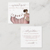 Spirituele tarot van roze zeemacht vierkante visitekaartje (Voorkant / Achterkant)