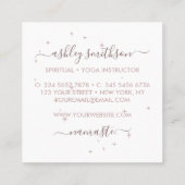 Spirituele tarot van roze zeemacht vierkante visitekaartje (Achterkant)