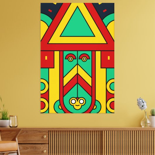 Spirituele Tiki Canvas Afdruk (Insitu (Woonkamer))