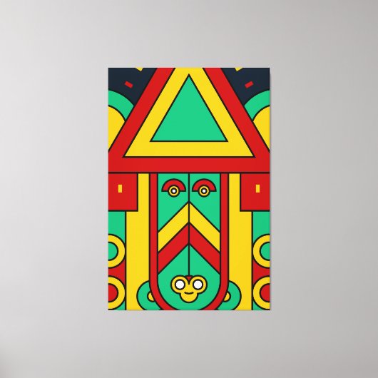 Spirituele Tiki Canvas Afdruk (Voorkant)