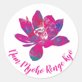 Spirituele trapsgewijze kleuromslag ronde sticker