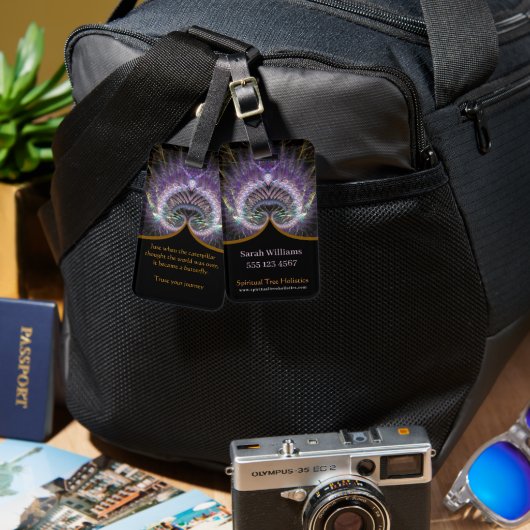 Spirituele Tree Holistische Dubbelzijdige Custom Bagagelabel (Voorkant /achterkant)