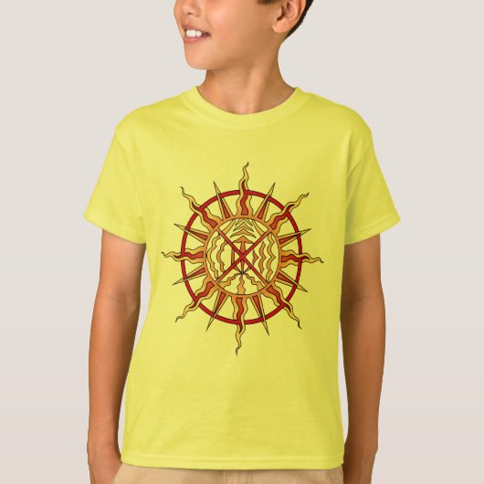 Spirituele tribale kunst van de eerste ronde van d t-shirt (Voorkant)