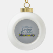 Spirituele trouwe missionaris keramische bal ornament (Voorkant)