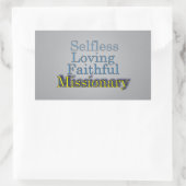 Spirituele trouwe missionaris rechthoekige sticker (Tas)