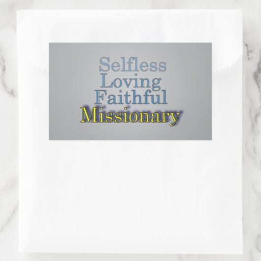 Spirituele trouwe missionaris rechthoekige sticker (Tas)